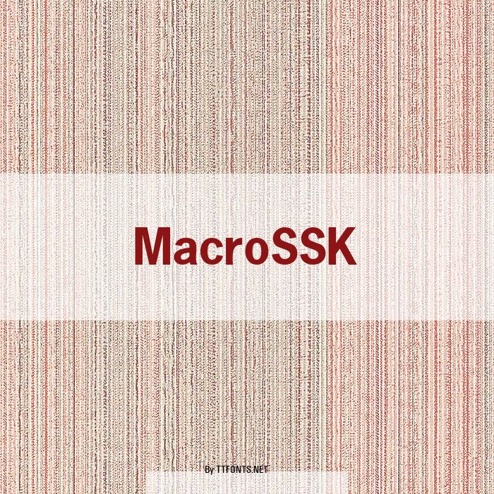 MacroSSK example